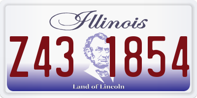 IL license plate Z431854