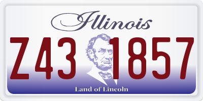 IL license plate Z431857