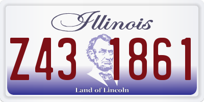 IL license plate Z431861