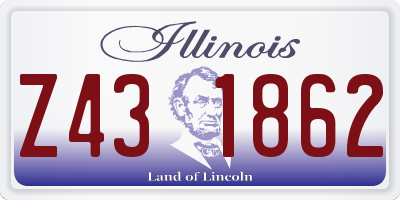 IL license plate Z431862
