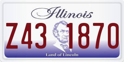 IL license plate Z431870