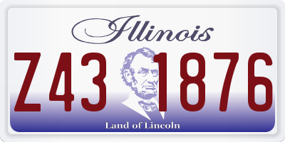 IL license plate Z431876