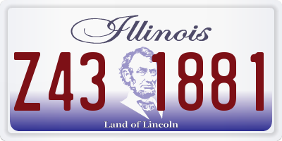 IL license plate Z431881