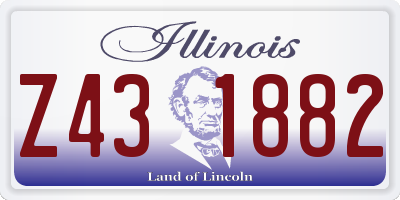 IL license plate Z431882