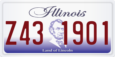 IL license plate Z431901