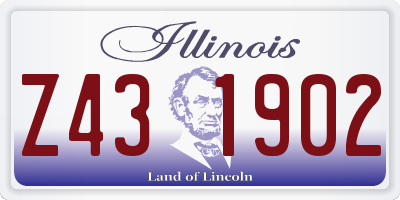IL license plate Z431902