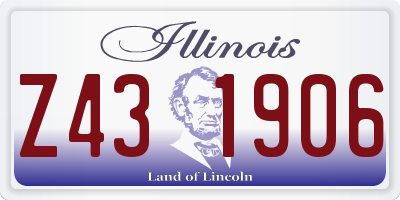 IL license plate Z431906