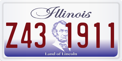 IL license plate Z431911