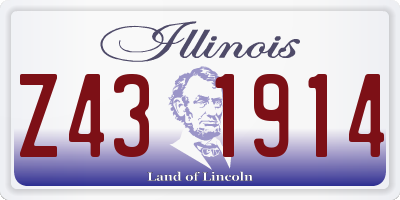 IL license plate Z431914
