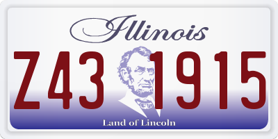 IL license plate Z431915