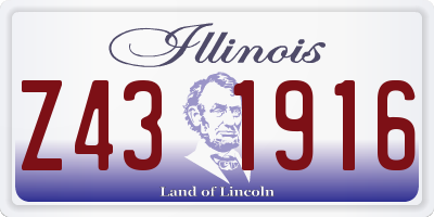 IL license plate Z431916