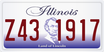IL license plate Z431917