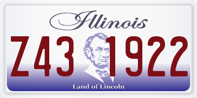 IL license plate Z431922