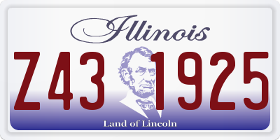 IL license plate Z431925