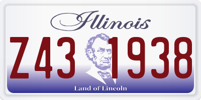 IL license plate Z431938