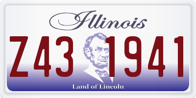 IL license plate Z431941