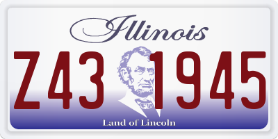 IL license plate Z431945