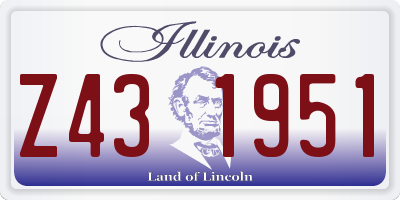 IL license plate Z431951