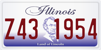 IL license plate Z431954
