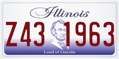 IL license plate Z431963