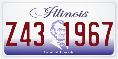 IL license plate Z431967