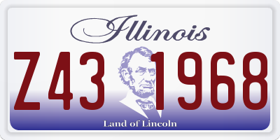IL license plate Z431968