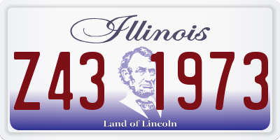 IL license plate Z431973