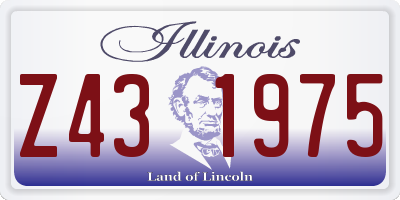 IL license plate Z431975