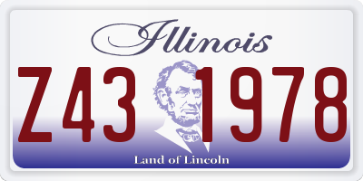 IL license plate Z431978