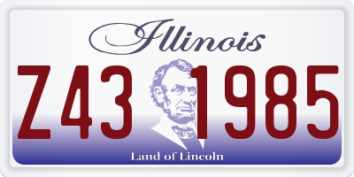 IL license plate Z431985