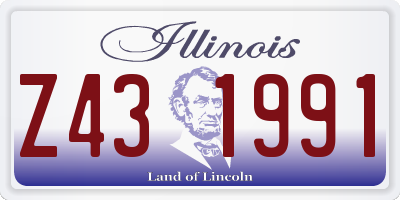 IL license plate Z431991