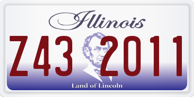 IL license plate Z432011