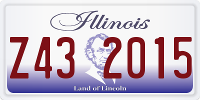 IL license plate Z432015