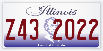 IL license plate Z432022