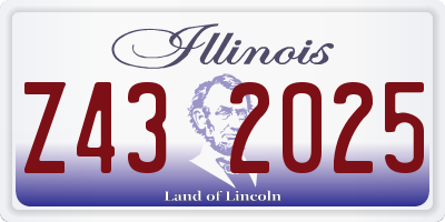 IL license plate Z432025