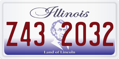IL license plate Z432032