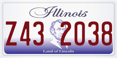 IL license plate Z432038