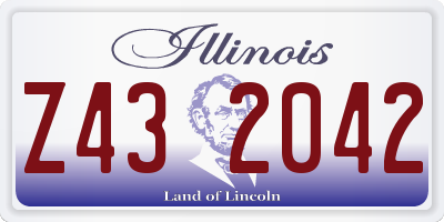 IL license plate Z432042