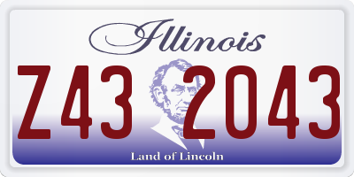 IL license plate Z432043