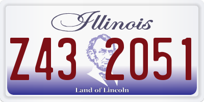 IL license plate Z432051
