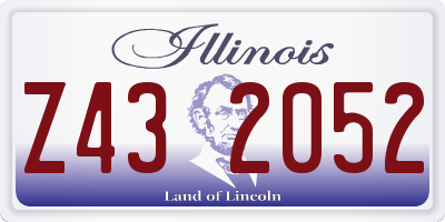 IL license plate Z432052