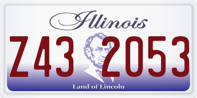 IL license plate Z432053