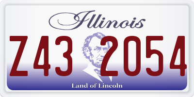 IL license plate Z432054