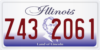 IL license plate Z432061