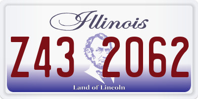 IL license plate Z432062