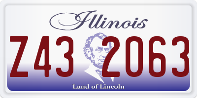 IL license plate Z432063
