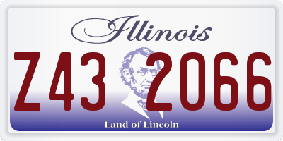 IL license plate Z432066