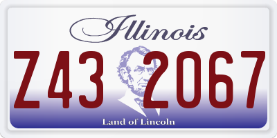 IL license plate Z432067