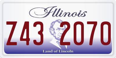IL license plate Z432070