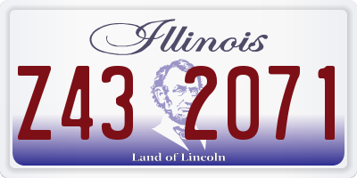 IL license plate Z432071